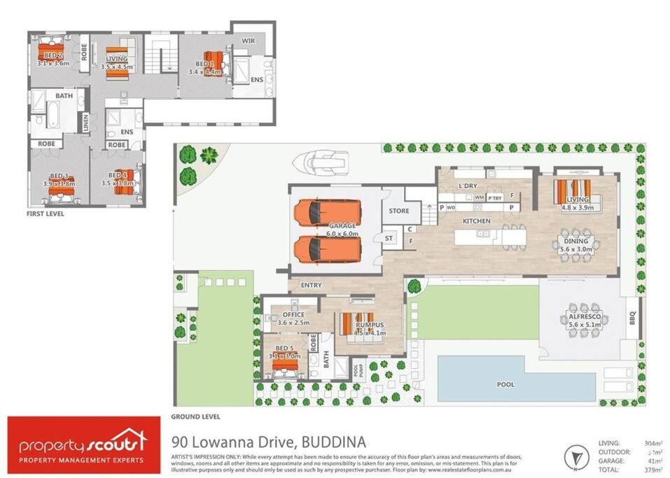 Beachside Buddina Luxury Family House 5 Bedrooms Exteriör bild
